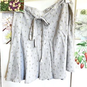 Brand Manville Lightweight light blue floral skirt